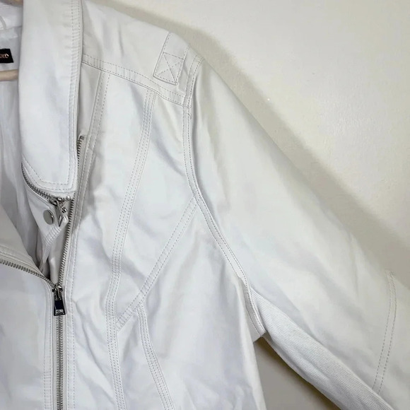 LOVE & LEGEND  | WHITE BIKER JACKET - Picture 5 of 16